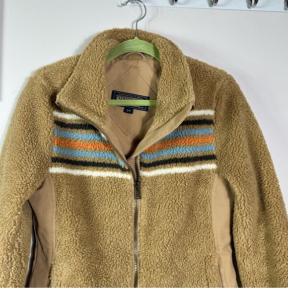 PENDLETON Brooke Chimayo Sherpa
Jacket Tan Brown Teddy Fuzzy - Picture 3 of 13